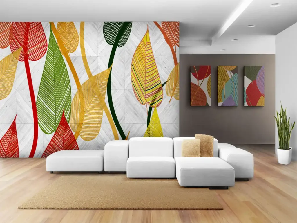 modern wallpaper design for dubai apartment living room