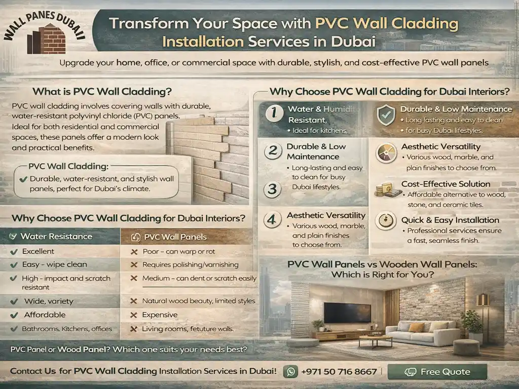 PVC Wall Cladding Installation Services in Dubai.
