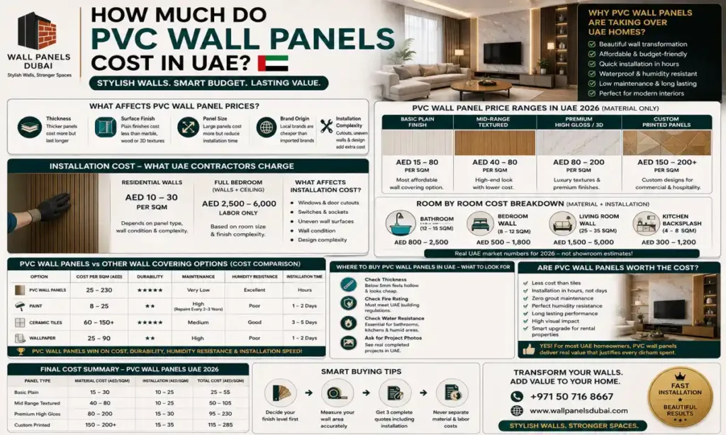 How Much Do PVC Wall Panels Cost in UAE